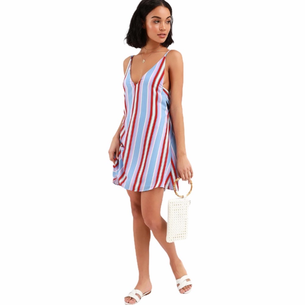 Lulu’s Set Sail Multi Striped Mini Dress - Picture 12 of 12